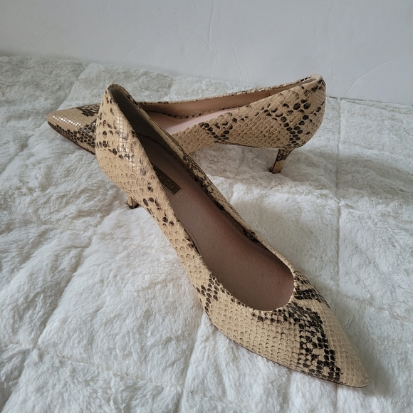 LOUISE ET CIE JORDYNA PUMPS HEELS ANIMAL PRINTS SHOES  SIZE 10 beige brown color - Picture 6 of 12